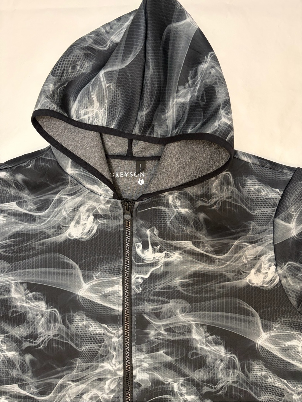 Greyson Men's Ghost Dancer Smoke Grey Full Zip Hoodie - Picture 2 of 7
